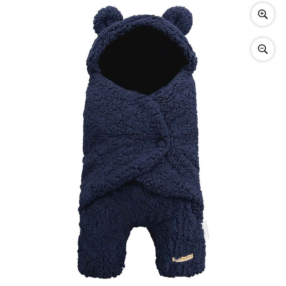 Navy Blue Winter Baby Swaddle